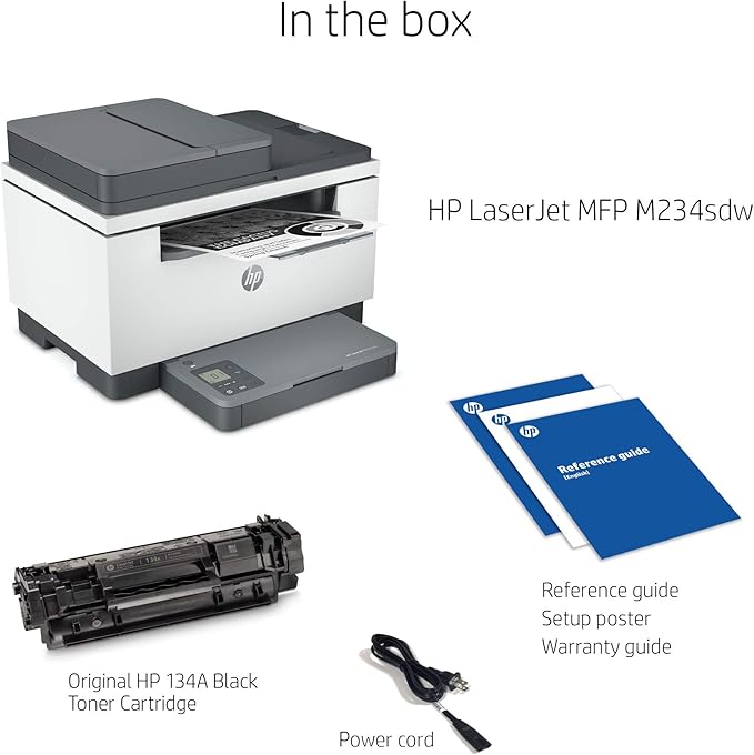 HP Laserjet MFP M234sdw Wireless Monochrome All-in-One Printer with Built-in Ethernet & Fast 2-Sided Printing, Instant Ink Ready (6GX01F) (Renewed)-DeskLoop Office