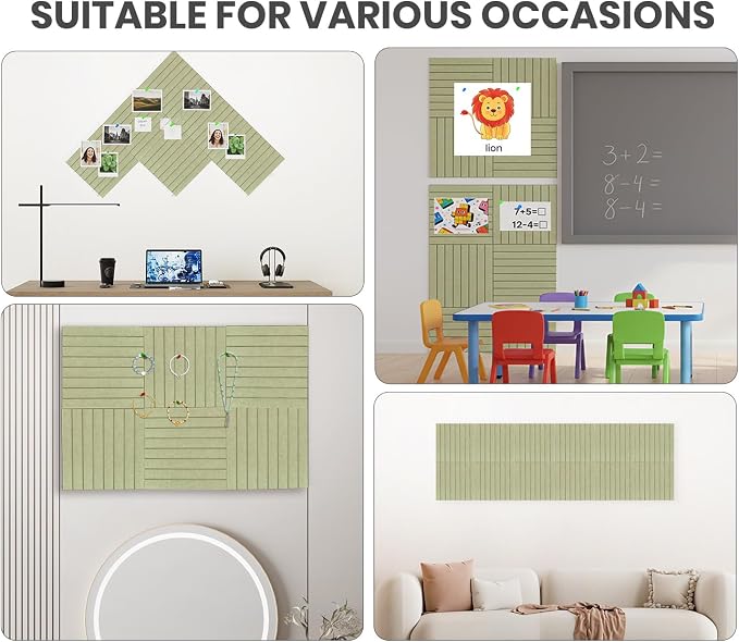 Large Cork Board Alternative 48” X 36” Felt Bulletin Board Tiles, - Image 7