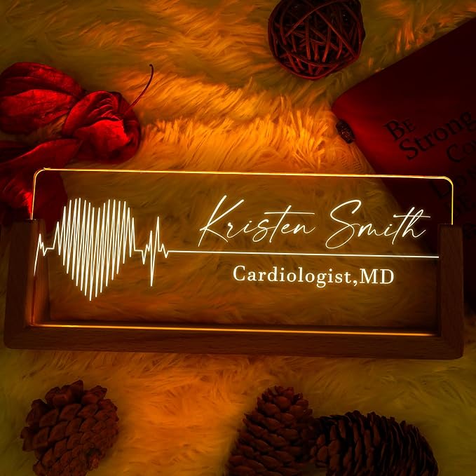 Custom Light Up Name Plate for Desk, Desk Name Plate Personalized - Image 5