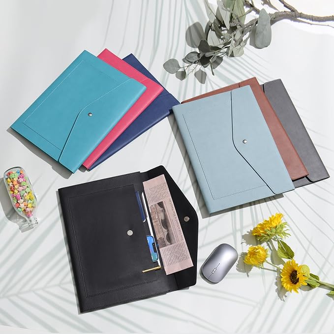 Wason A4 Document File PU Leather - Image 7