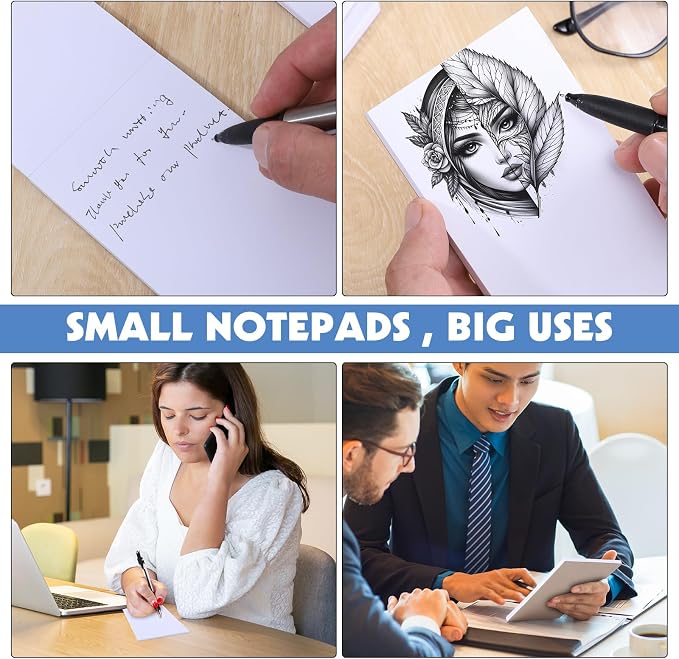 Thboxes 10 Pack 3" x 5" Blank Note Pads, 50 Sheets Each | 80gsm FSC Paper - Image 7