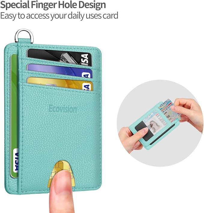Slim Minimalist Front Pocket Wallet, RFID Blocking Credit Card Holder Wallet - Image 5