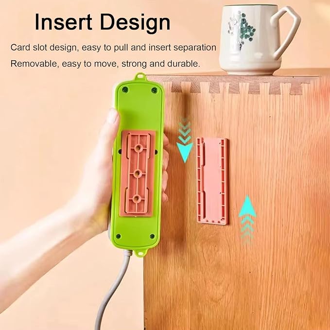 12PCS Power Strip Holder, Adhesive Punch-Free Socket Holder, Self Adhesive - Image 3