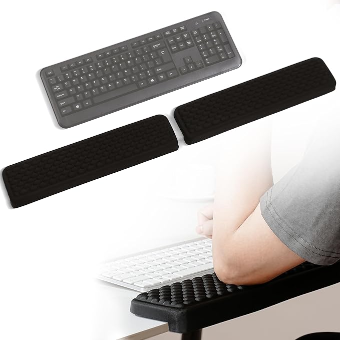 MEKASS L-Shaped Desk Wrist Rest Elbow, Forearm & Wrist Comfort Support by Mekass