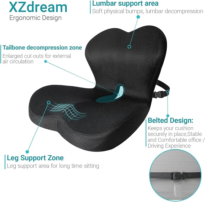 Memory Foam Seat Cushion, Office Chair Cushion - Image 3