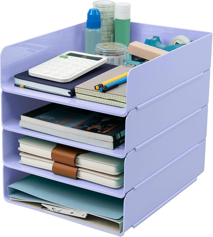 Tiawudi Desk Organizer, Office Organization and Storage, Plastic Letter Tray by Tiawudi