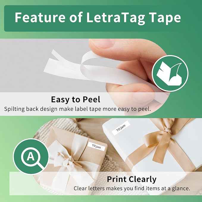 Compatible with Dymo LetraTag Label Maker Refills 12mm x 4m White Paper Tape - Image 4