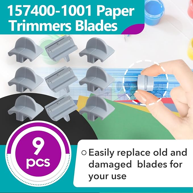 9 Pcs 157400-1001 Paper Trimmers Blades Compatible - Image 2
