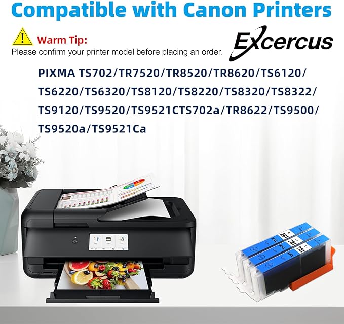 CLI-281 Cyan Ink Cartridge Replacement for Canon CLI-281XXL 281XXL 281 Cyan Use for Canon PIXMA TS6320 TR7520 TS8120 TS8320 TR8520 TS9120 (3X CLI-281XXL C)-DeskLoop Office