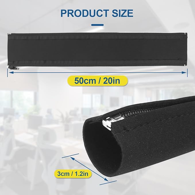 4 Pack Cable Sleeves, 20 inch Neoprene Cable Management Sleeves | - Image 3