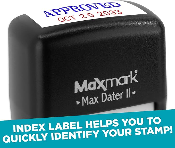 MaxMark Self-Inking Rubber Date Office Stamp - Image 6