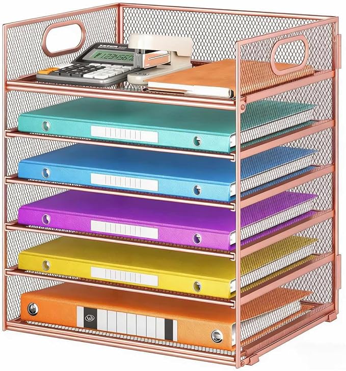 6 Tiers Letter Tray Paper Organizer by Lavatino