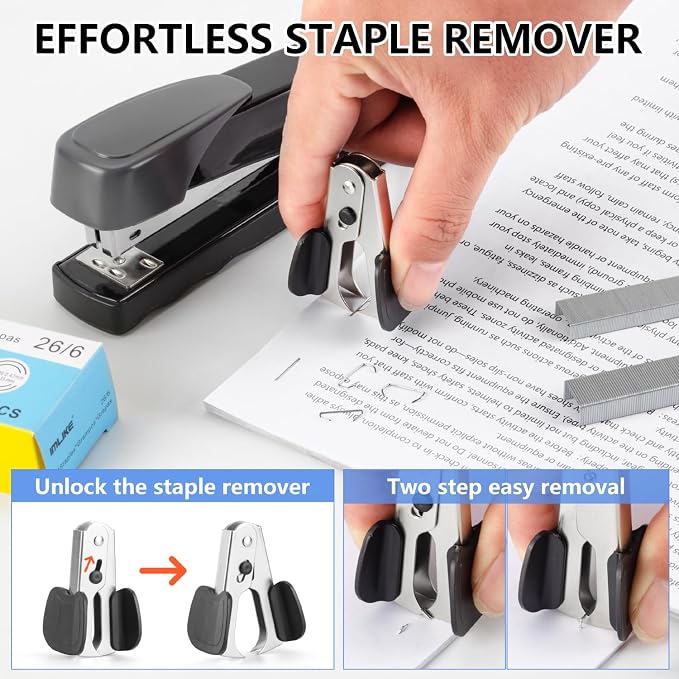 Heavy Duty Stapler, IMLIKE 50 Sheet Full Strip Stapler, Anti-Jam Non-Slip - Image 6