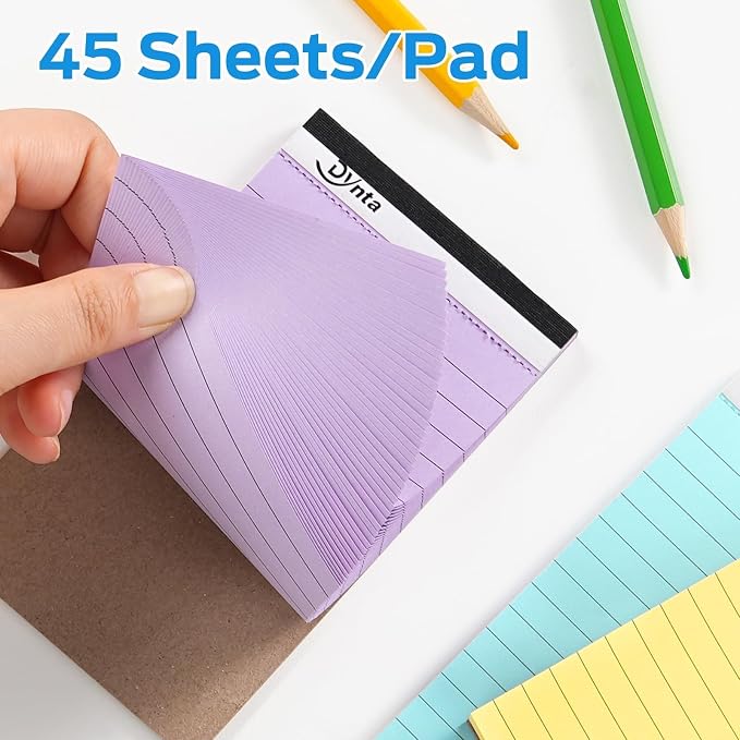 Dynta 36 Pcs 3x5 Note Pads, 45 Sheets Per College Ruled Mini Writing Pads - Image 4