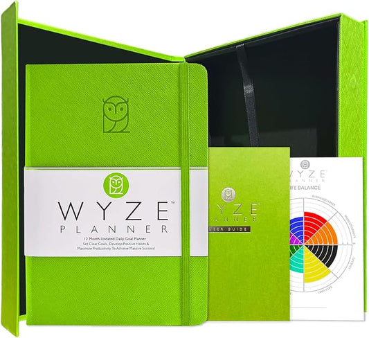 Wyze Planner Undated Daily Planner – 1-Year B5 Productivity Organizer by WYZEPLANNER