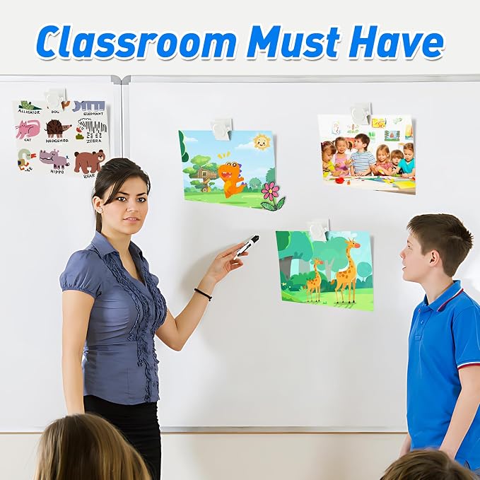 VNDUEEY 24Pcs Whiteboard Magnets, Strong Magnetic Clips Refrigerator Magnet - Image 4