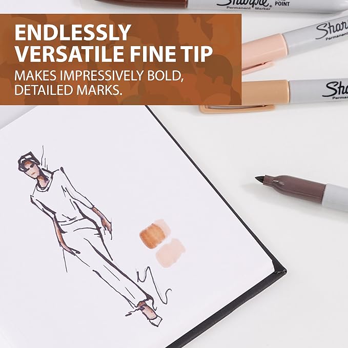 Sharpie Permanent Markers, Special Edition Portrait Colors, Fine Point - Image 4