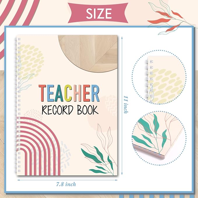 Fuyoooo Teacher Record Book Teacher Grade Books 2026-2027 Spiral Bound Record - Image 2