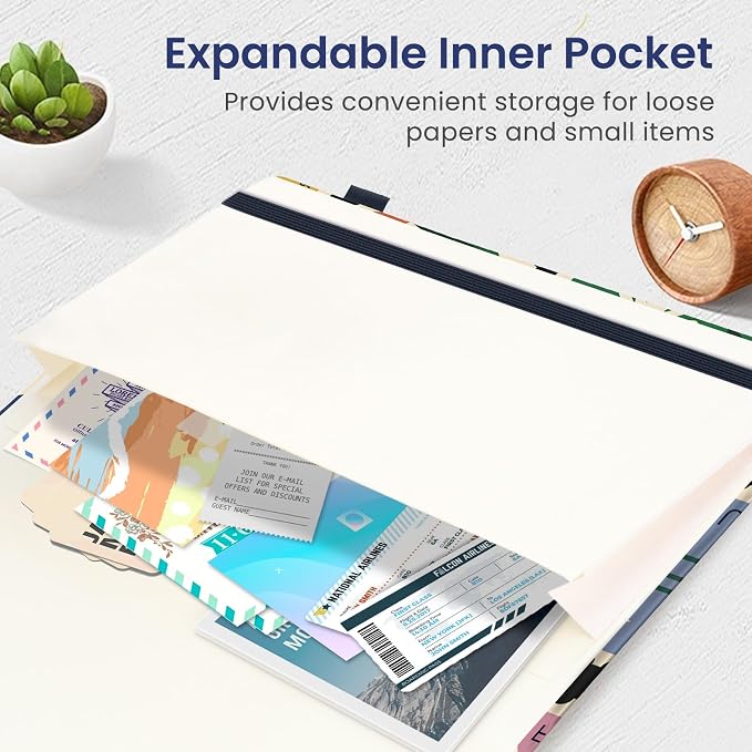 Taja Pretty Lined Journal for Women, Aesthetic Cute Hardcover Leather Journal - Image 5