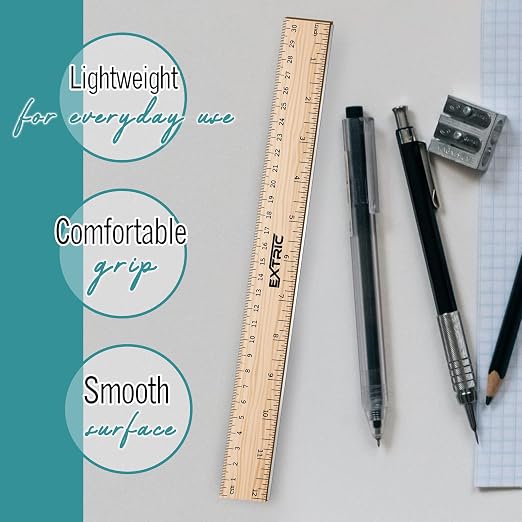 Rulers 12 Pack - Rulers 12 Inch, Wood Ruler - Image 2