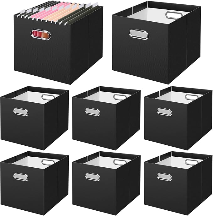 BALEINE File Organizer Box, Cardboard File Folder Organizer by BALEINE