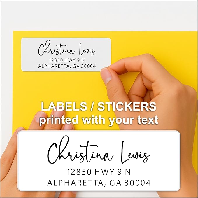 Return Address Labels, Custom Printed Name and Home Address, Wedding Personal - Image 4