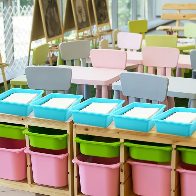 Kigley 6 Pcs Flat Storage Organizer Tray Bin Letter Size Paper Tray - Image 7