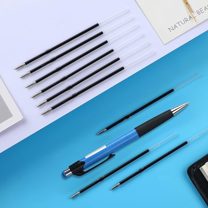 JANYUN 100 Pieces Ink Pen Refills Replaceable, 0.7mm Black Ballpoint Pen - Image 6