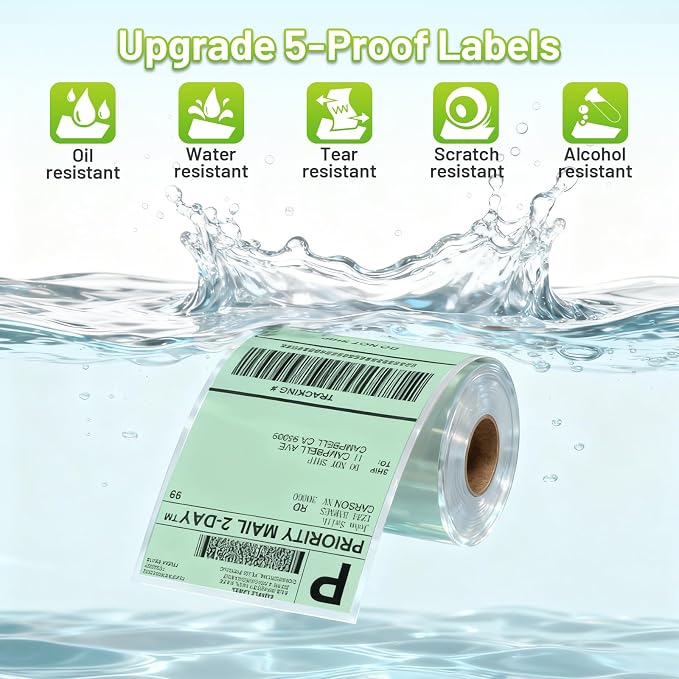 4x6 Thermal Labels, Shipping Address Label | Green Labels Compatible - Image 2