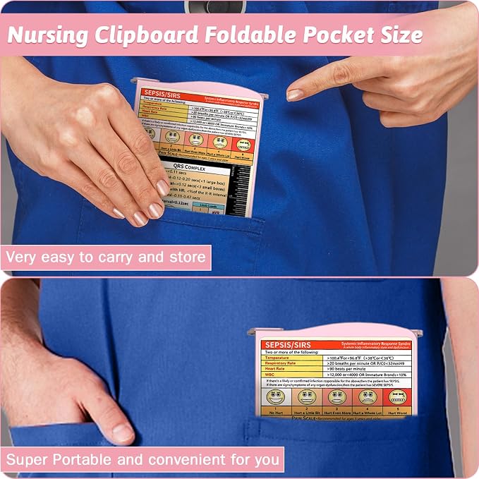 Nursing Clipboard Foldable Clipboard Medical: Edition Cheat Sheets Aluminum 3 - Image 2