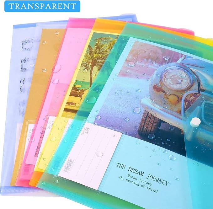 10 Pack Plastic Envelope Folders - Image 4