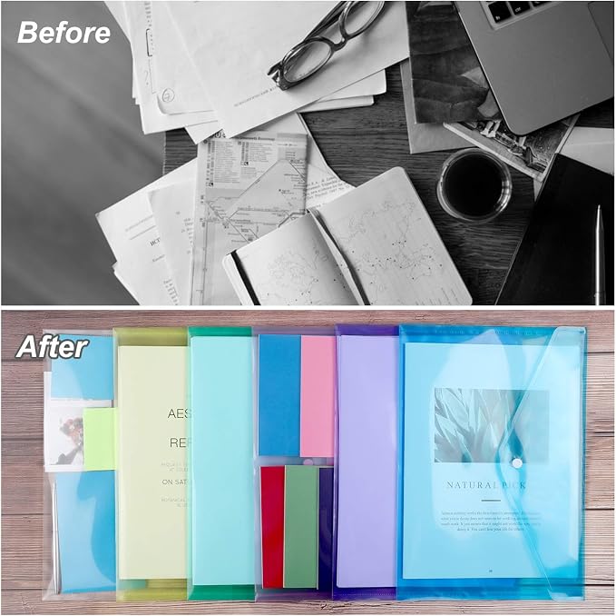 EOOUT 28pcs Plastic Envelopes, Plastic Folders - Image 5
