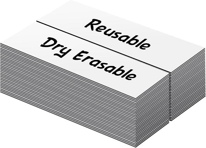 LLPT Dry Erase Magnetic Labels 1" x 3" 50 Packs White | Reusable Blank Writable by LLPT-AllAboutAdhesiveTapes