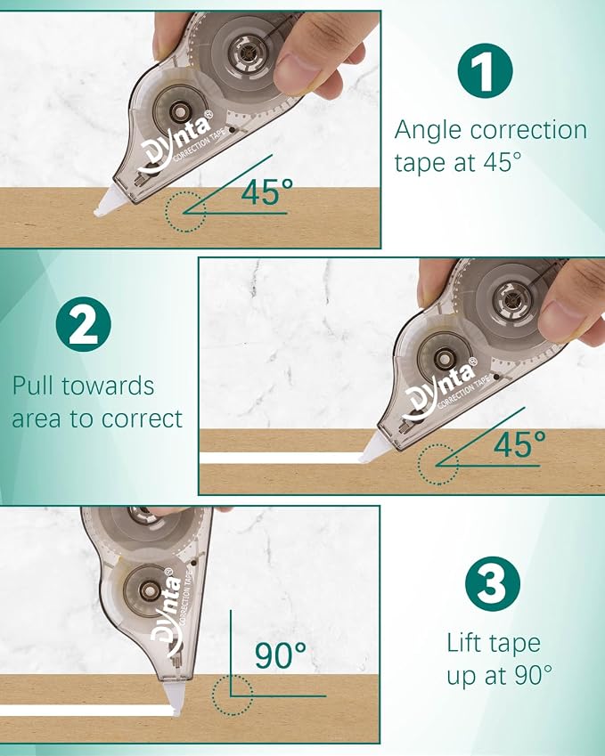 Dynta Correction Tape 28 Pack, Transparent Dispenser, 1/5 Inch X 32.8 Ft - Image 6