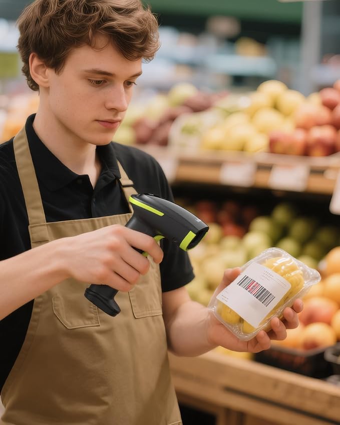 Inateck 2D Barcode Scanner, Wireless Bluetooth QR Barcode Scanner, Handheld - Image 6