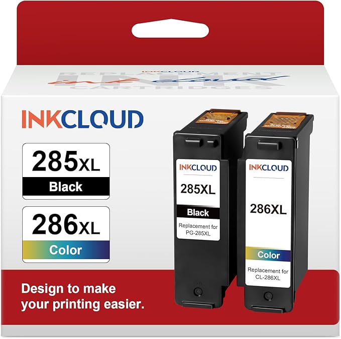 Higher Capacity PG-285XL CL-286XL Ink Cartridges Replacement for Canon PG-285 XL CL-286 XL 285 286 Combo Pack Compatible PIXMA TS7720 TR7820 TS7722 TR 7820 TS 7720Printers (BK 400pages CL, 400pages)-DeskLoop Office