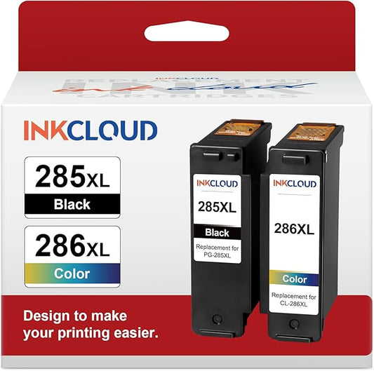 Higher Capacity PG-285XL CL-286XL Ink Cartridges Replacement for Canon PG-285 XL CL-286 XL 285 286 Combo Pack Compatible PIXMA TS7720 TR7820 TS7722 TR 7820 TS 7720Printers (BK 400pages CL, 400pages)-DeskLoop Office