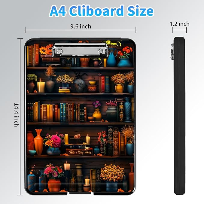 Clipboard with Storage, A4 High Capacity Clip Boards 14.4 x 9.6, Heavy Duty - Image 2