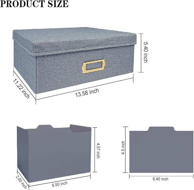 Sprsthai Linen Photo Storage Box – Holds 1700 Photos, 24 Adjustable Dividers & - Image 7