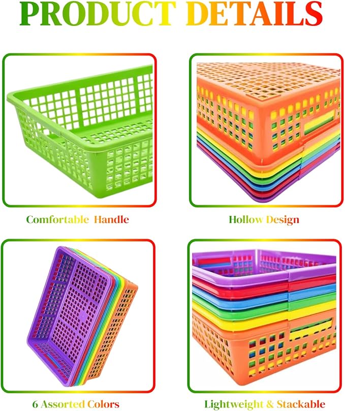 6 Pack Plastic Turn in Paper Trays - Image 4