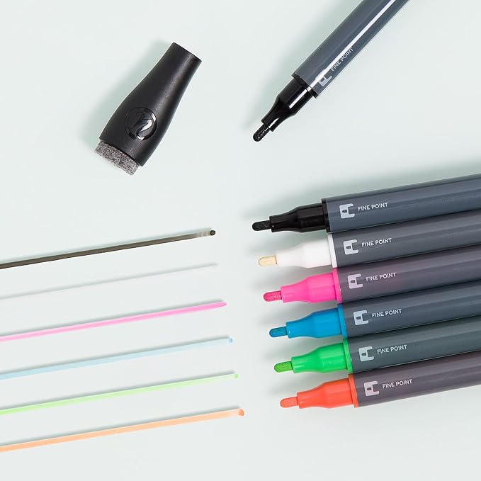U Brands Fine Tip Liquid Glass Whiteboard Markers - Image 9