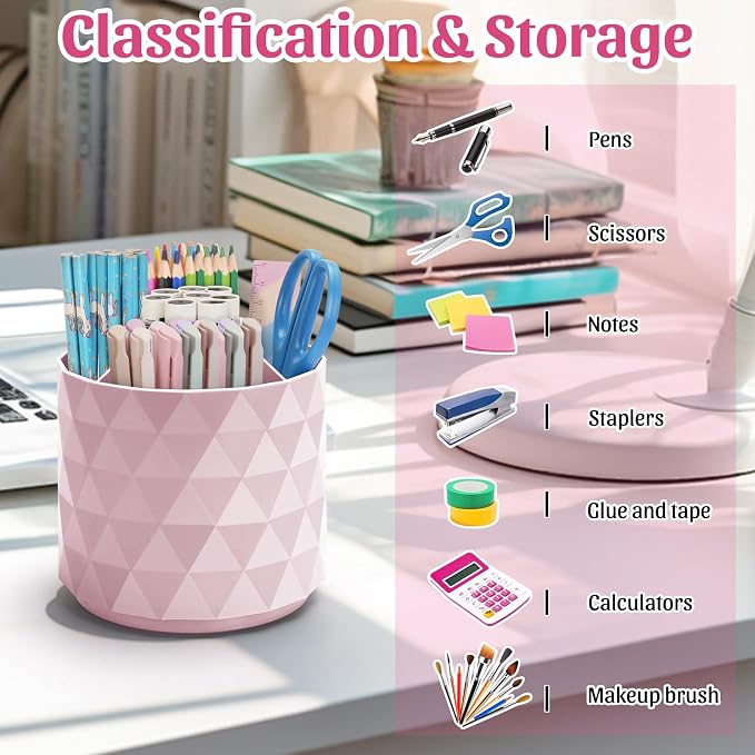 minimaliving Desk Organizer, Sparkling Diamond-like Pen Holder - Image 5