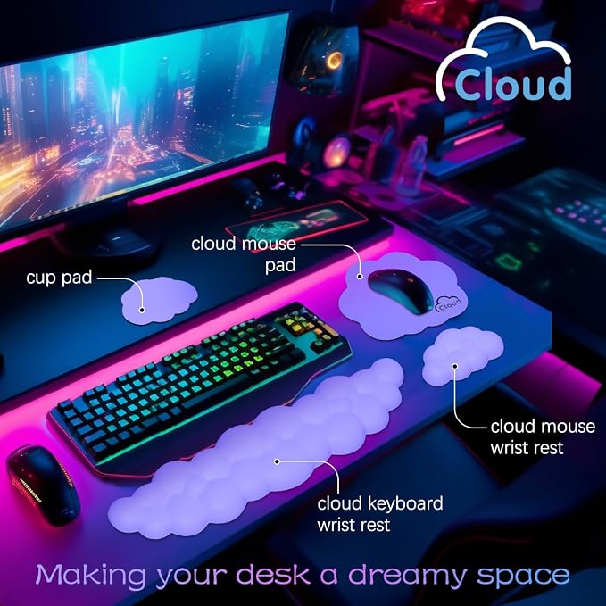 Cloud Wrist Rest Keyboard Palm Rest - Image 2