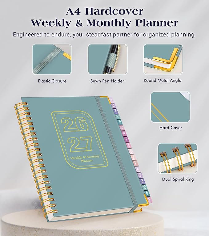 Academic Planner 2026-2027, 18 Months Weekly and Monthly Hardcover Planner - Image 4