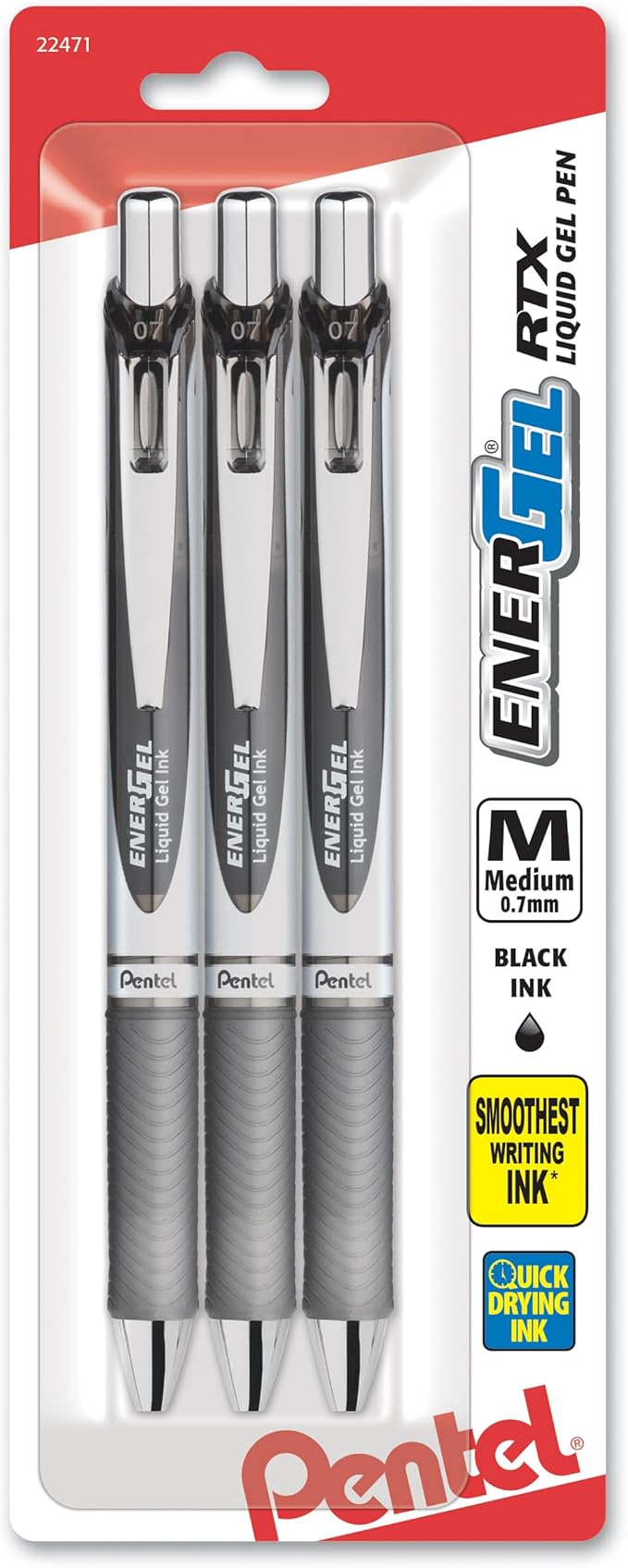 Pentel EnerGel RTX Liquid Gel Ink Pens, Medium Line by PentelofAmerica