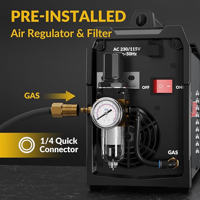 GZ GUOZHI Plasma Cutter, 50 Amp Air Inverter Plasma Cutter, 110V/220V Dual Voltage Digital Display IGBT Inverter Plasma Cutting Machine with 2T/4T/TEST Function-DeskLoop Office