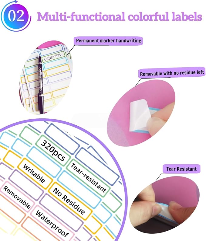 Removable Waterproof Labels 320 pcs - Image 3