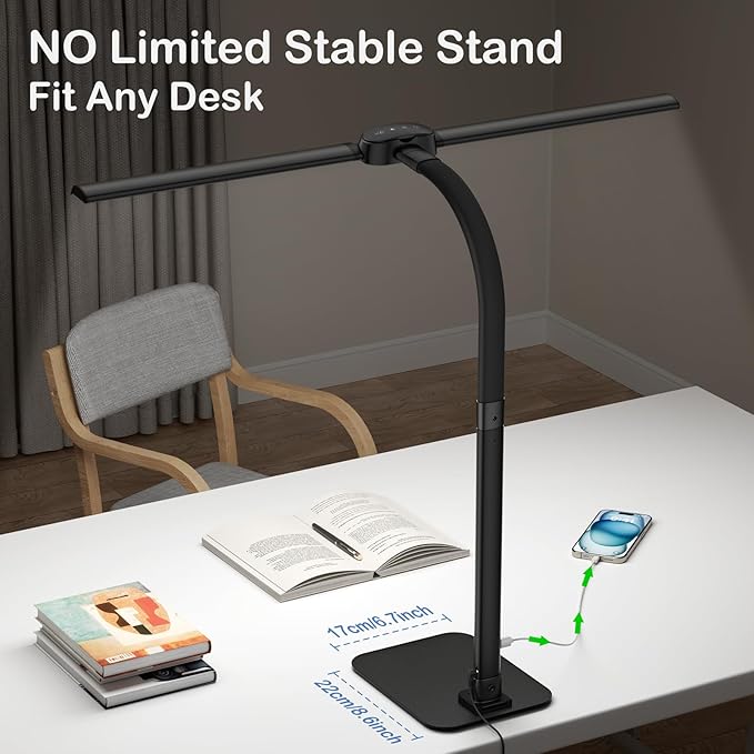 Desk Lamp with USB Charging Port - Image 5