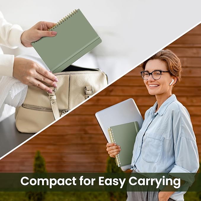 Taja Lined Spiral Journal Notebook for Work, 6 Pack, 140 Pages, College Ruled Hardcover Notebook Journal for Women, 6 Pcs, Journals for Writing, A5(6"x8") - Multi-DeskLoop Office