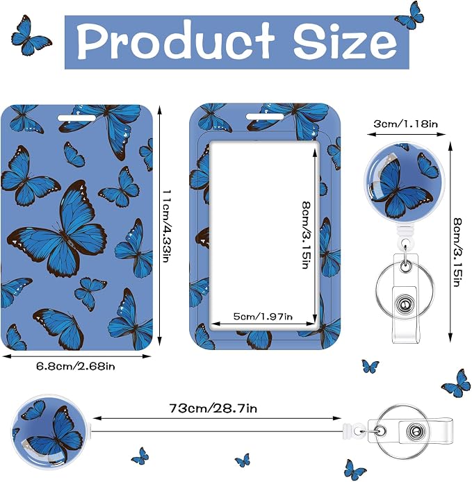 3 Set Butterfly Badge Holder - Image 2